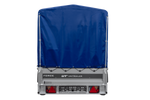 Remorque porte-voitures 264x125 UNITRAILER FORCE 264 KIPP avec châssis H-1100 et bâche bleue