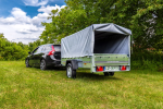 Remorque à un essieu 230x125 UNITRAILER GARDEN 230 KIPP avec châssis H-800 et bâche grise