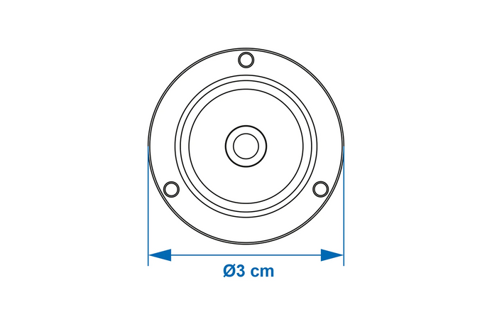 Niveau à bulle rond ProPlus 341217, diamètre 3 cm
