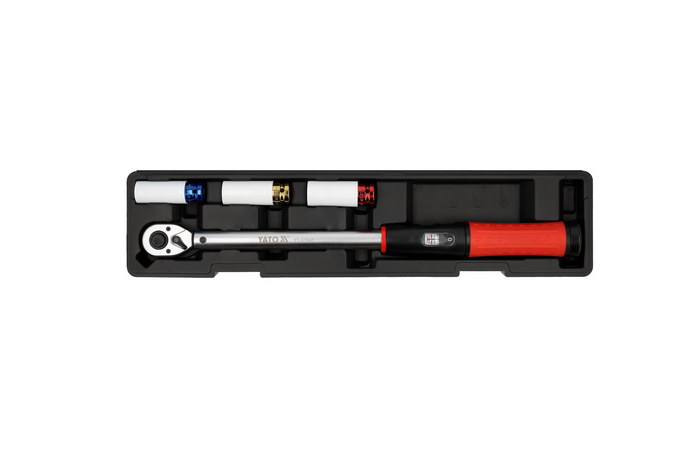 Jeu de 4 clés dynamométriques YATO 1/2" 40–220 Nm pour le remplacement des roues