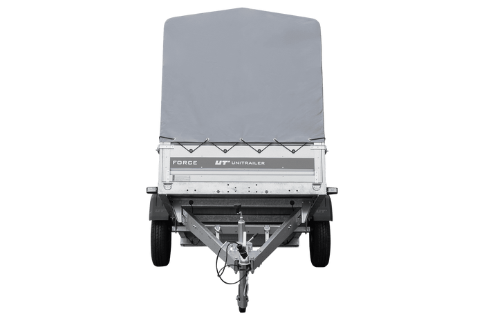 Remorque légère 230x125 UNITRAILER FORCE 230 KIPP avec châssis H-1100 et bâche grise