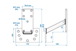 Support de montage de roue de secours de remorque ProPlus 342643, angle 8-16"