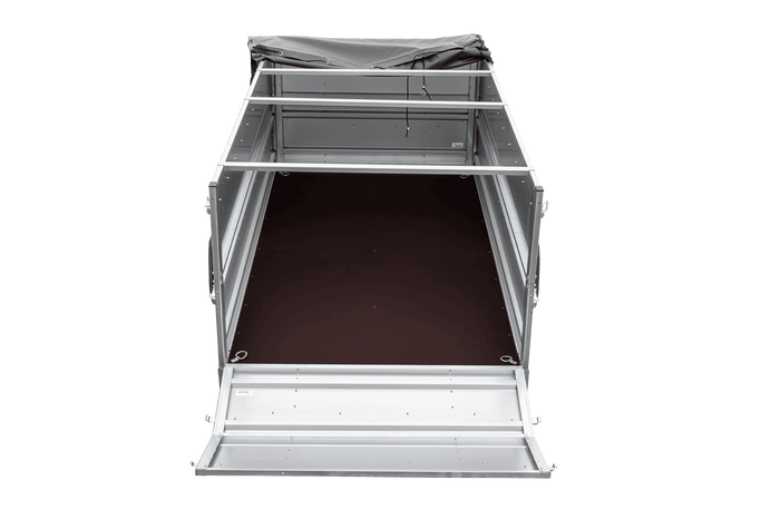 Remorque légère 264x125 UNITRAILER FORCE 264 KIPP avec ridelles BIS, châssis H-0 et bâche grise