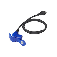 Adaptateur avec fiche Schuko et connecteur coudé CEE + prise Schuko 16A ProPlus 373528DE, câble de 150 cm