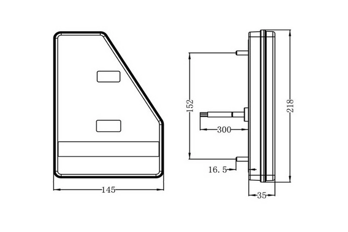 Feux arrière à LED TruckLED L1907+L1908, 6 fonctions, gauche + droit