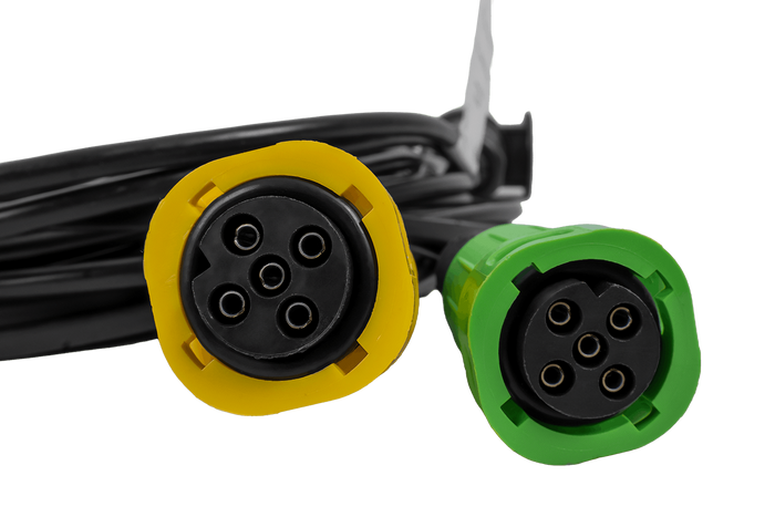 Faisceau électrique MANTES pour remorque de bateau, 4,4 m, prise 13 broches, 2 baïonnettes 5 broches