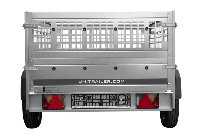 Remorque à un essieu 200x125 UNITRAILER GARDEN 201 KIPP avec côtés en filet