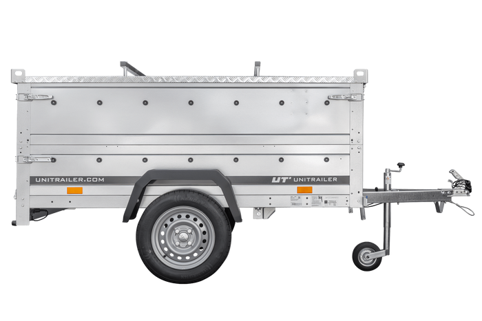 Remorque légère 200x106 UNITRAILER GARDEN 200 KIPP avec côtés BIS et cqpot en aluminium