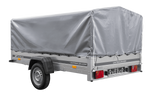 Remorque à un essieu sur ressorts 264x150 UNITRAILER GARDEN 265/R KIPP avec châssis H-800 et bâche grise