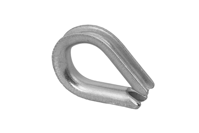 Cosse-coeur pour corde, câbles DROMET KU.4, en acier, 4 mm