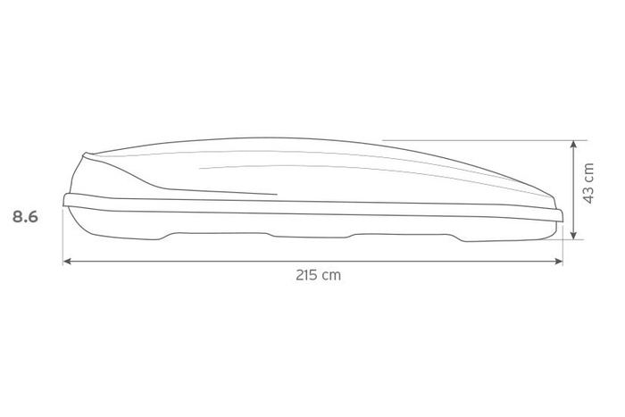 Coffre de toit Inter Pack Traxer 8.6, noir métallisé