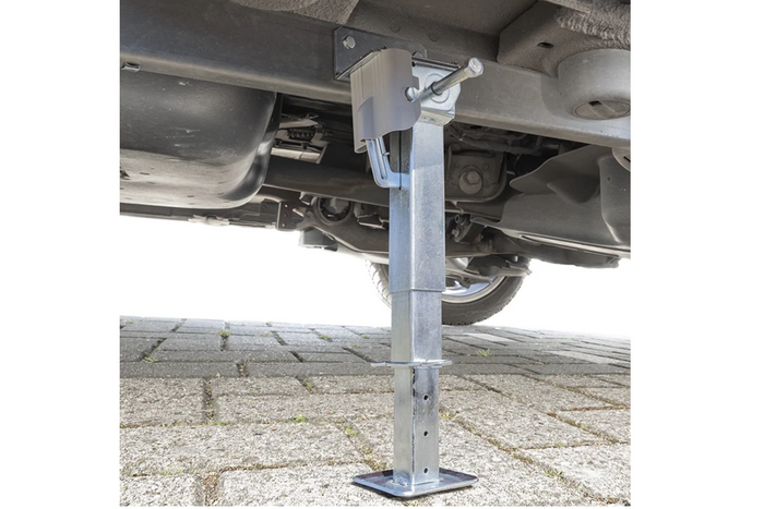 Ensemble de deux supports extensibles avec manivelle et fixation ProPlus 361500 pour remorque plateau 1000 kg 290-460 mm