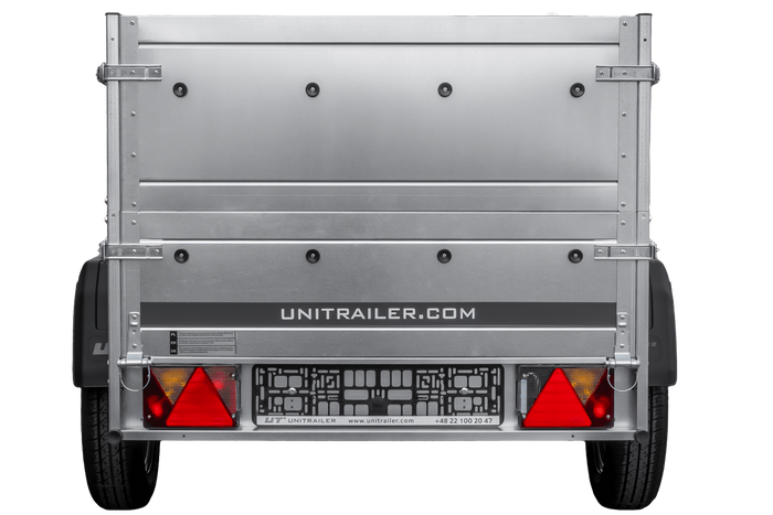 Remorque Garden Trailer 200 KIPP avec roue jockey et rehausses des ridelles