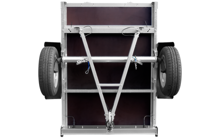 Remorque porte-voitures 150x106 UNITRAILER GARDEN 150 KIPP avec ridelles BIS, châssis H-0 et bâche grise
