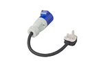 Adaptateur avec prise CEE et prise britannique UK ProPlus 373522DE, câble de 40 cm, 16 A, 230 V 