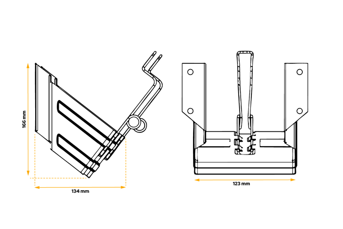 Cale de roue E36 avec support de montage LOKHEN h : 147 mm