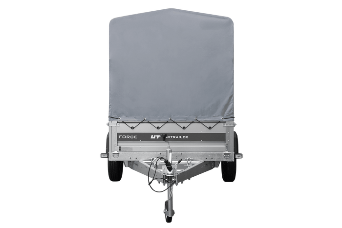 Remorque légère 230x125 UNITRAILER FORCE 230 KIPP avec châssis H-1100 et bâche grise