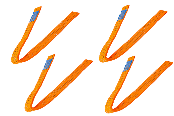 Ensemble de quatre harnais de transport pour remorque UNITRAILER 1 m/50 mm/4 t orange