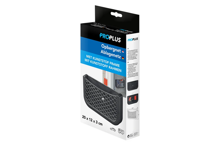 Poche de rangement en filet ProPlus 230038 avec cadre 200x120mm