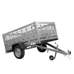 Remorque à un essieu 200x125 UNITRAILER GARDEN 201 KIPP avec côtés en filet