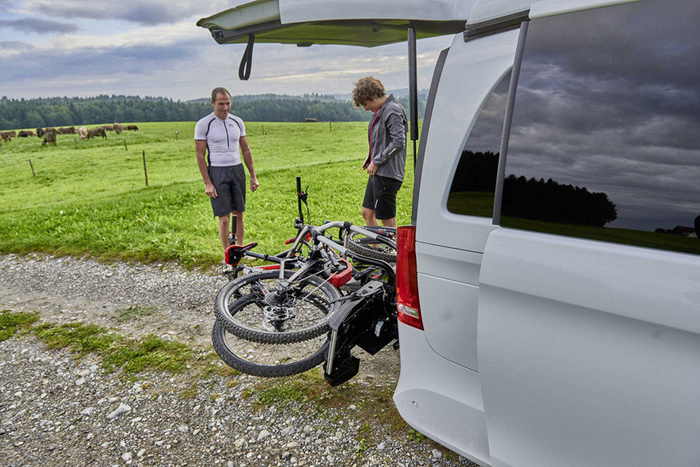 Plateforme d'attelage Atera Genio Pro pour 2 vélos + adaptateur pour 3ème vélo