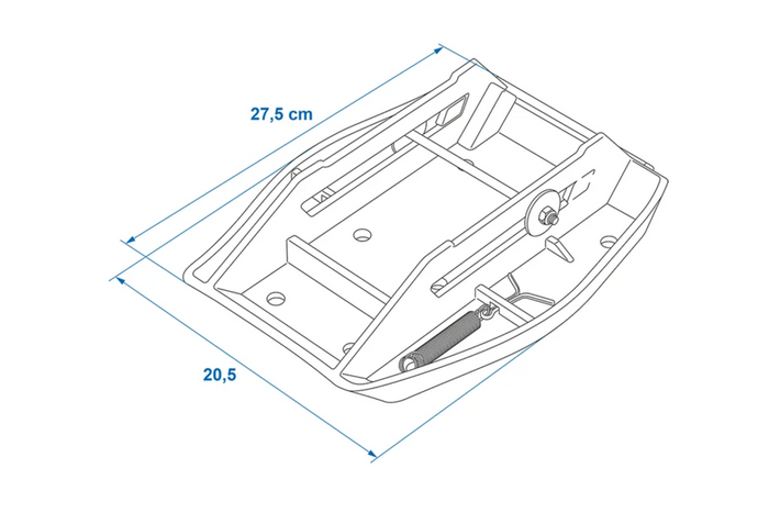 Ensemble de quatre supports stabilisateurs de remorque ProPlus 361519 avec ressort 20,5 x 27,5 cm