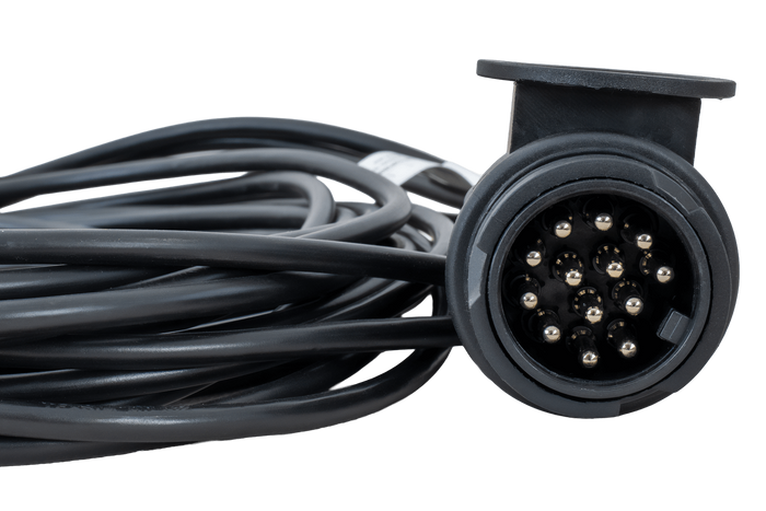 Installation électrique MANTES, faisceau de remorque, 5 m, prise 13 broches, 2 baïonnettes 5 broches