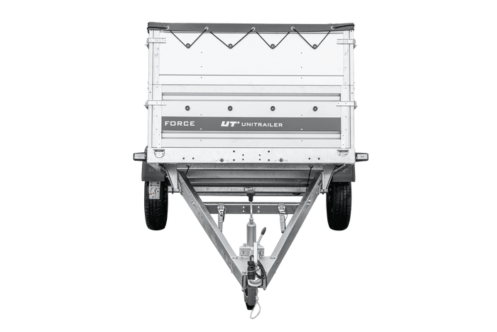 Remorque légère 264x125 UNITRAILER FORCE 264 KIPP avec ridelles BIS, châssis H-0 et bâche grise