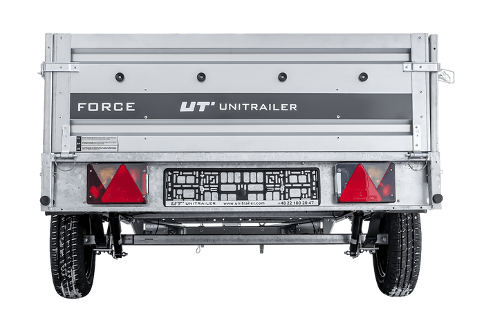 Remorque porte-voitures sur ressorts 264x125 UNITRAILER FORCE 264/R KIPP