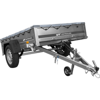 Remorque sur ressorts 200x125 UNITRAILER GARDEN 201/R KIPP avec châssis H-0 et bâche grise