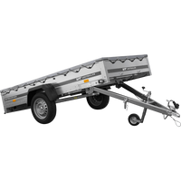 REMORQUE DE JARDIN 264 KIPP AVEC ROUE JOINTE, CHÂSSIS H-0 ET BÂCHE GRISE