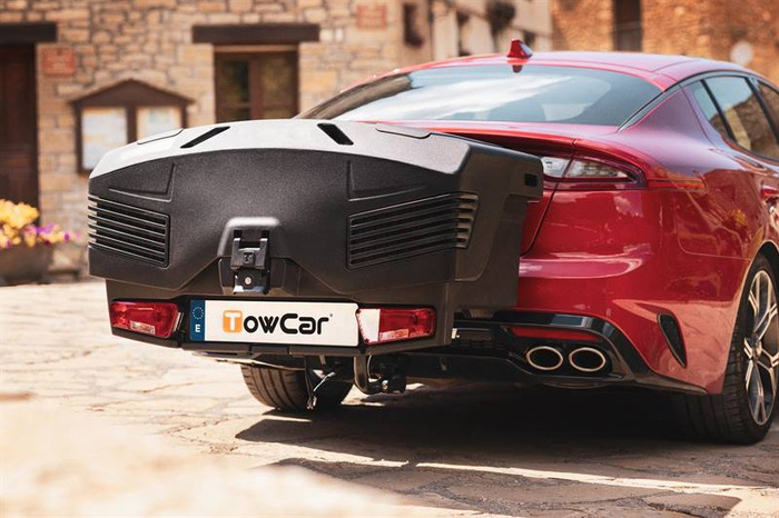 Towbox EVO urban black - Coffre à bagages monté sur attelage