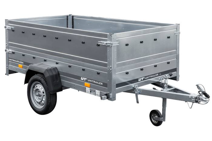 Remorque à un essieu 230x125 UNITRAILER GARDEN 230 KIPP avec ridelles BIS