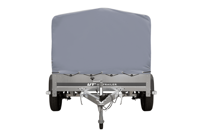 Remorque à un essieu sur ressorts 200x125 UNITRAILER GARDEN 201/R KIPP avec châssis H-800 et bâche grise
