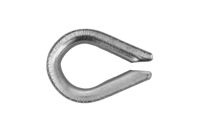 Cosse-coeur pour corde, câbles DROMET KU.4, en acier, 4 mm