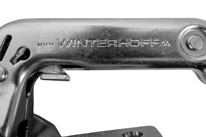 Attelage à boule WINTERHOFF WW 30-D3-K1212 pour remorque de 3000 kg avec timon tubulaire de 50 à 51 mm, en fonte