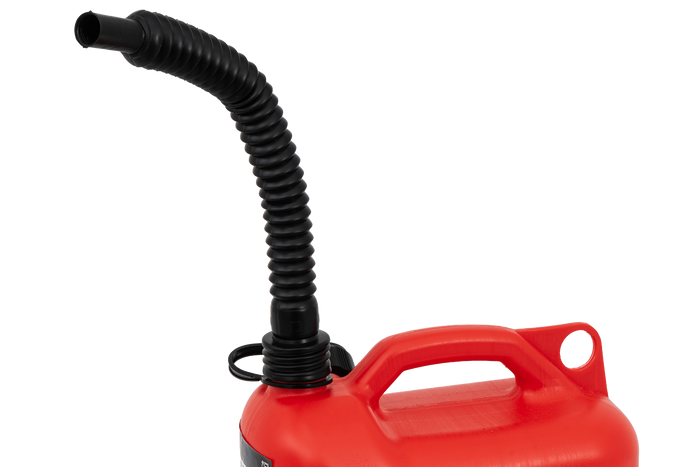 Bidon en plastique HERMON de 5 L avec entonnoir, rouge