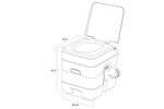 Toilettes de camping portables ProPlus 370415CR grises 10L/10L