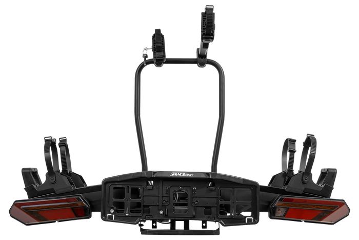 Inter Pack Velox 2 LED - porte-vélos pliable pour 2 vélos avec éclairage LED (noir)