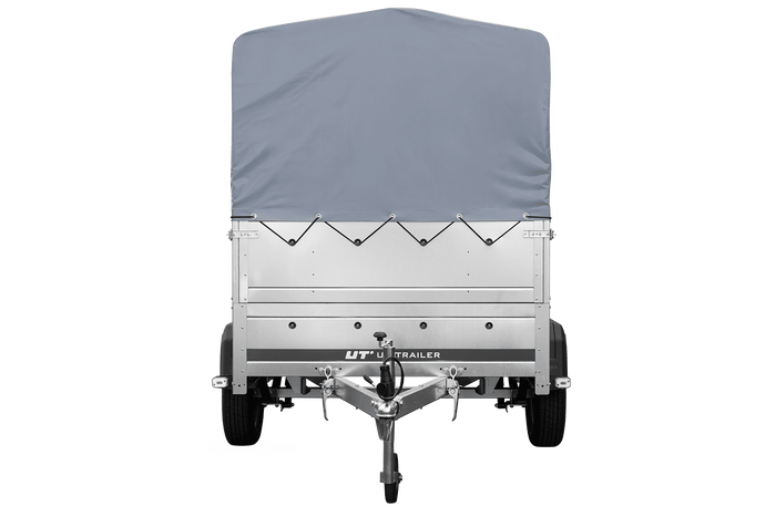 Remorque légère sur ressorts 200x125 UNITRAILER GARDEN 201/R KIPP avec côtés BIS, châssis H-800 et bâche grise