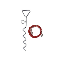 Poteau d'attache pour chien ProPlus 361857 avec câble en acier de 4,5 m