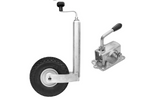 Roue jockey avec collier en fonte WINTERHOFF ST48-260LB+KLE48-G, 150 kg, 48 mm 500-710 mm