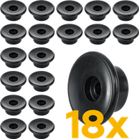 Rouleaux latéraux TULPLAST pour remorque, pour la fixation de bâches, filets et toiles, lot de 18