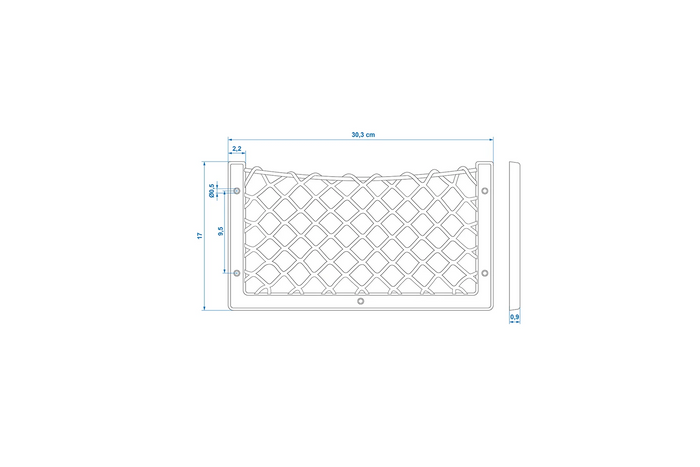Filet de rangement pour bagages ProPlus 230072 , 302 x 169 mm