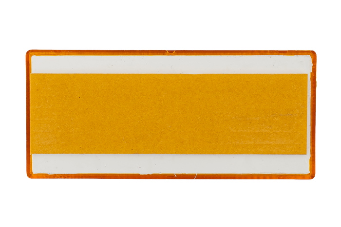 Catadioptre autocollant orange pour remorques 90 x 40 mm