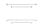 Support de bâche plate pour remorque ProPlus 340918V01 réglable de 152 à 220 cm