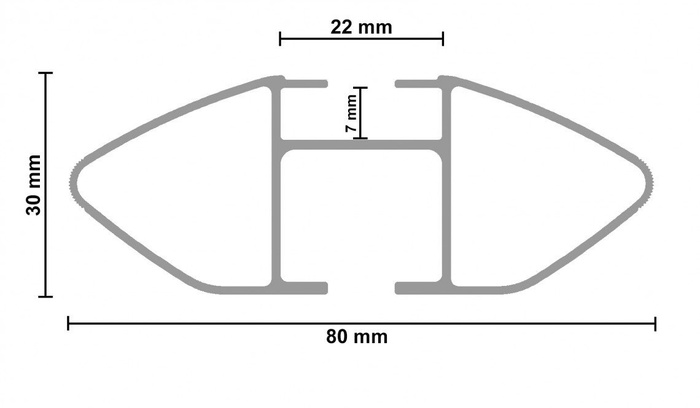 Barres de toit en aluminium G3 Pacific Aero 64.230-68.146