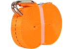 Ensemble de quatre courroies de transport UNITRAILER orange 10 m/25 mm/1 t avec tendeur