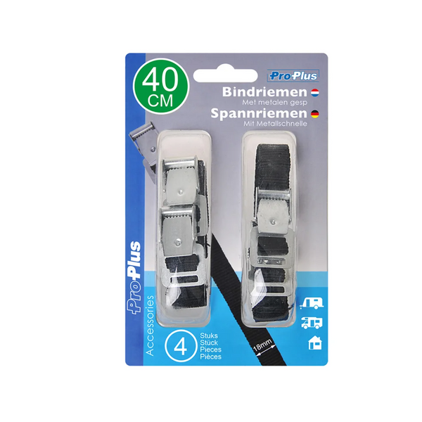 Lot de 4 sangles de fixation pour vélo ProPlus 321285, longueur 40 cm