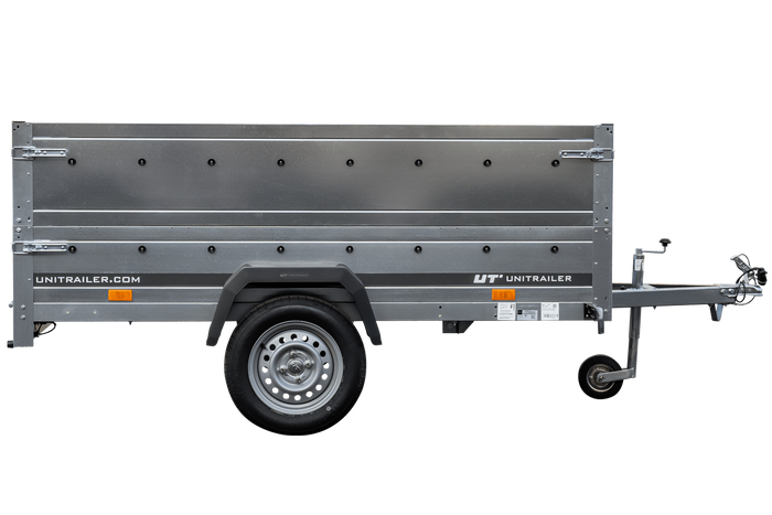 Remorque à un essieu 230x125 UNITRAILER GARDEN 230 KIPP avec ridelles BIS